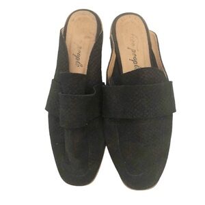 Free People Black At Ease Loafer Mule Slip On Shoe Size 36